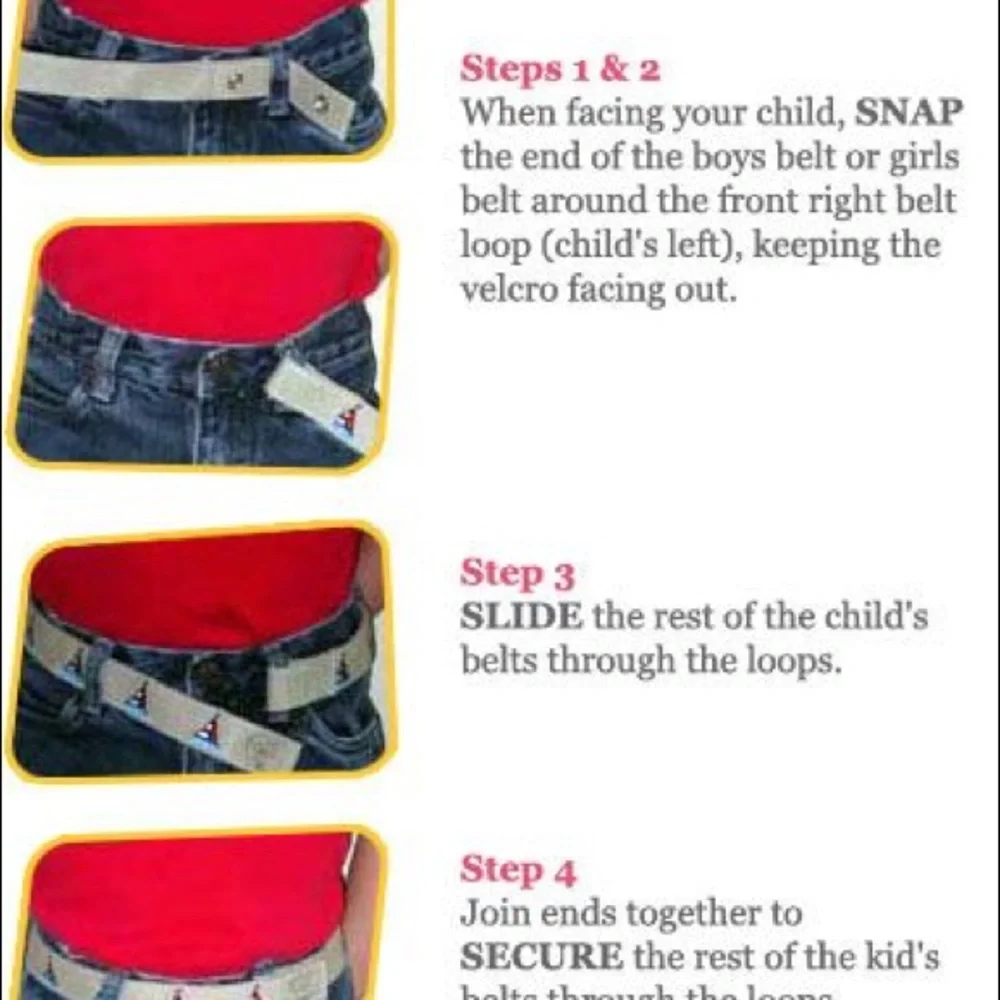 Myself Belts Kids Blue Easy Fasten Velcro Belt